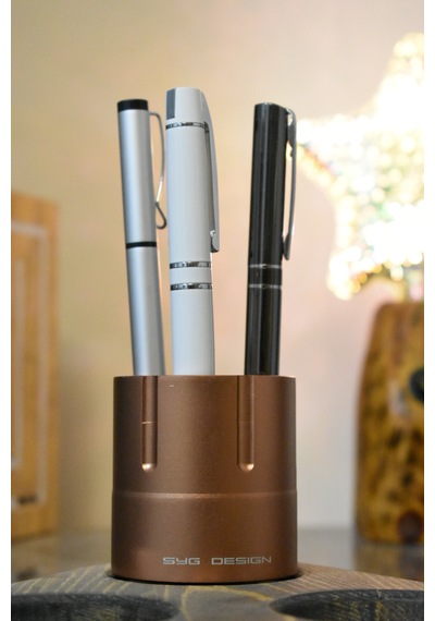 Alüminyum Revolver & Ahşap Tasarım Kalemlik Tıtan Copper & Bl