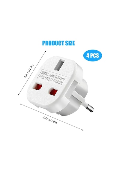 Ab Ye Seyahat Adaptörü Uk G Tip 3 Pin Den Avrupa E F Tipi 2 Pin Priz Dönüştürücü Güvenlik Kilitli 240v 10a 16a Diğer