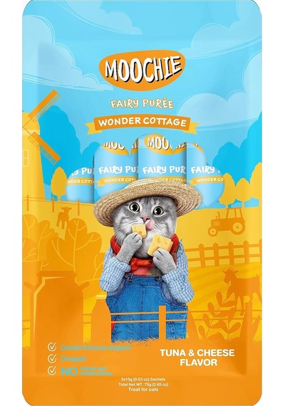 Moochie Sıvı Kedi Ödülü Ton-peynir 5x15 Gr
