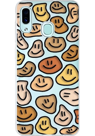 Samsung Galaxy A30 Uyumlu Şeffaf Kılıf Wallpaper 8 Tasarımlı