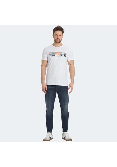 Slazenger RASA IN Erkek Baskılı Beyaz Tişört