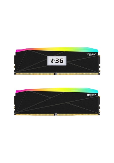 Manta Xfinity+ Oled Argb Ddr5 32gb 2x16gb 6400mt/s Cl32 1.4v, Yerleşik Oled Ekran, Amd Expo, Sk Hynix Ic Siyah Ma