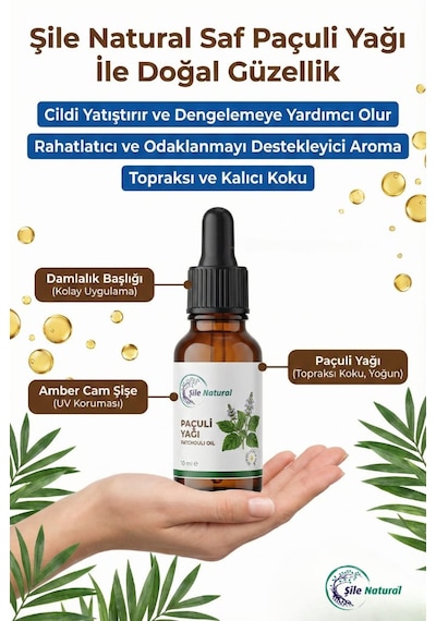 Paçuli Yağı 10 Ml %100 Saf Ve Doğal Esans Aromaterapi, Masaj Ve Cilt Bakımı Yağı