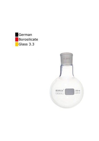 Borox Cam Balon 250 Ml - Dibi Yuvarlak - Şilifli 29/32