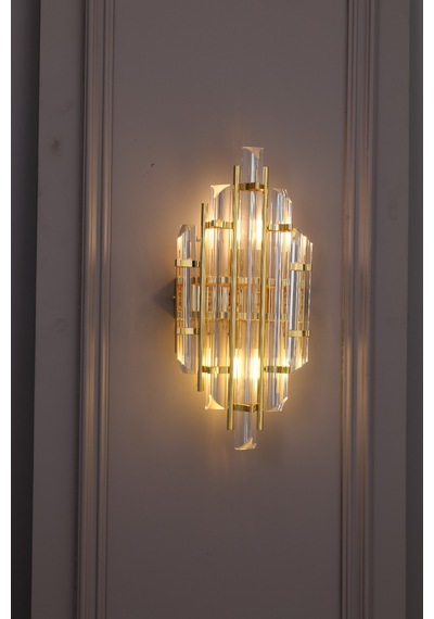 Elite Lighting Helena Cam Modern Gold Sarı Renk Duvar Apliği