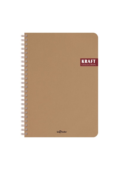 Kraft Ofis Defter Spiralli Çizgili Kahve