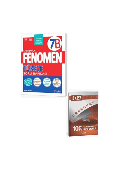 Fenomen 2027 7. Sınıf Türkçe B Fenomen Soru Bankası Güncel Müfredat+ Anla Kazan Paragraf