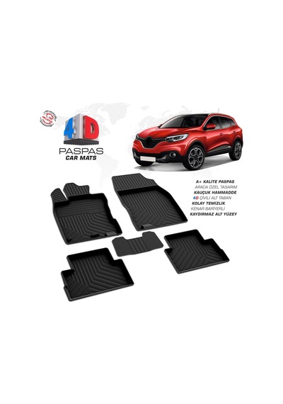 Renault Kadjar 4d Araca Özel Havuzlu Kauçuk Paspas