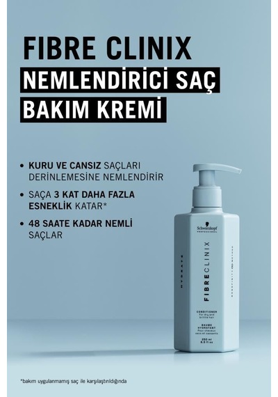 Fibre Clinix Nemlendirici Saç Bakım Kremi 250ml Kuru Ve Cansız Saçlar