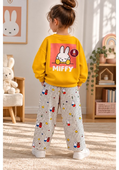 Tucankids Kız Çocuk Miffy Tavşan Baskılı 2'li Eşofman Takımı %100 Pamuk 3 İplik Şardonsuz Sweatshirt Ve Desenli Pantolon 2-8 Yaş Sarı Tucankids Kız Çocuk Miffy Tavşan Baskılı 2'li Eşofman Takımı %100 Pamuk 3 İplik Şardonsuz Sweatshirt Ve Desenli Pantolon 2-8 Yaş Sarı