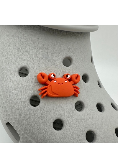 Crocs Terlik Süsü Ve Aksesuarı , Çanta Süsü Jibbitz 3d Yengeç 03 Görsel Figür Aksesuar Turuncu