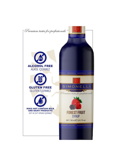 Simoenlli Kahve Şurubu Orman Meyveleri Aromalı 700 ML + Pompa Simonelli