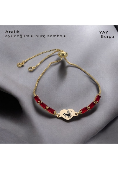 Archin Yay Burçlarına Özel 14 Ayar Altın Plakalı Kalp Figürlü Kırmızı Taşlı Hediye Bileklik-349burç Altın Archin Yay Burçlarına Özel 14 Ayar Altın Plakalı Kalp Figürlü Kırmızı Taşlı Hediye Bileklik-349burç Altın