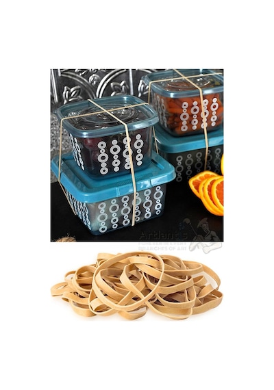 Kalın Ambalaj Lastiği 100 Gr 50 Li 1 Paket %100 Kauçuk 64x6mm Geniş Büyük Paket Lastik Kasa Poşet Taşıma Lastiği
