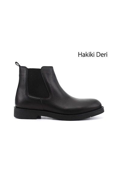 Gönderir Erkek Siyah Floter Hakiki Deri Fermuarlı Chelsea Bot Dkmb02842348