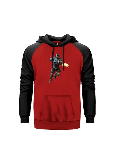 Crysis Fire Warrior Kırmızı Renk Reglan Kol Sweatshirt Kırmızı