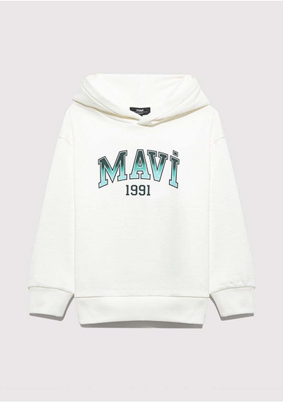 Mavi 1191 Baskılı Kırık Beyaz Erkek Çocuk Sweatshirt M6s10167-70057 Kırık Beyaz