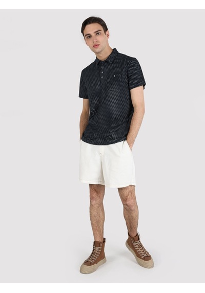 Colin'S Regular Fit Baskılı Lacivertvert Erkek Polo Yaka Kısa Kol Tişört Cl1064280_Q1.V1_Nav