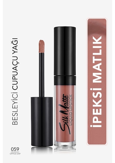 Flormar Silk Matte Yüksek Pigmentli & Mat Bitişli Nemlendirici Likit Ruj 059 Office Day