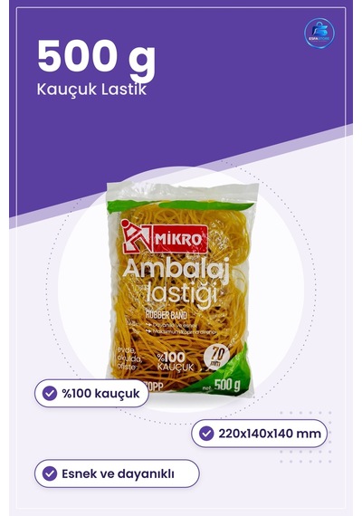 Paket Lastiği Kauçuk Para Lastik 500 G 220x140x140 Mm Ambalaj Ofi