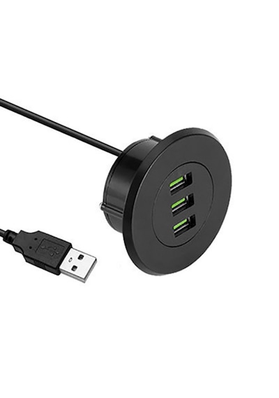 Alfais 6028 Usb 3 Port Hub Masaüstü Gömme Çoklayıcı Çoğaltıcı Kablolu Şarj