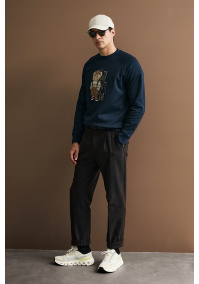 Lufian Storm Erkek Sweatshirt 112030204 Lacivert