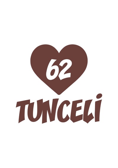 Kalpli 62 Tunceli Araba Sticker 17x17 Cm Kahverengi