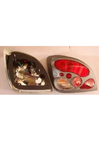 Modifiye Stop Lambasi Sağ / Sol Set 2 Parça Gri / Kırmızı / Beyaz Tyc Ford Fiesta - 2000-2002