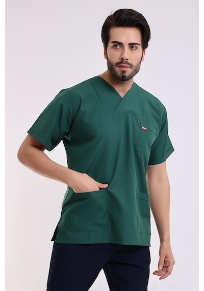 Zarf Yaka Erkek Tek Üst - 38 Ördek Başı Yeşili-6352