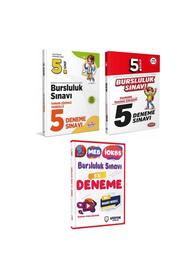 Editör Yayınları 5. Sınıf Bursluluk Sınavı Deneme Sınav Seti 2026 3 Kitap