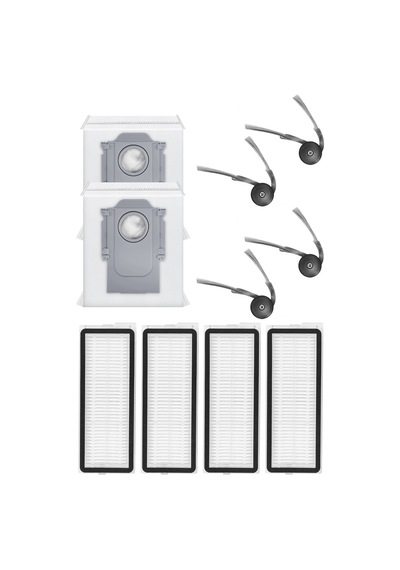 Roborock Qrevo Edge Uyumlu 4 Adet Hepa Filtre 4 Adet Yan Fırça 2 Adet Toz Torbası