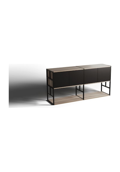Ahşap Metal Raf 160x40x80 Cm Maksimum Depolama Alanı Kahverengi