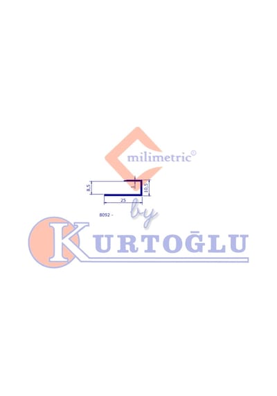 Alüminyum Parke U Profili Içi Ölçü 8Mm Parke Bitişi 328851032