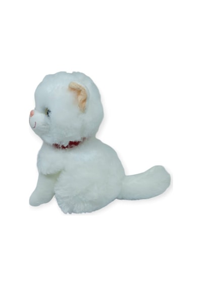 Sesli Peluş Kedi Van Kedisi 25 Cm - Beyaz