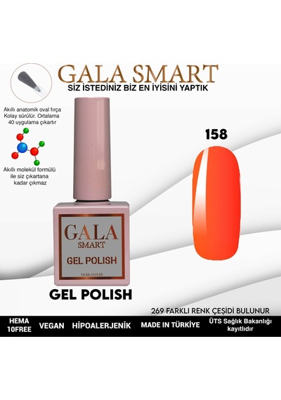 Gala Smart Classic Kalıcı Oje 10 Mle No:158