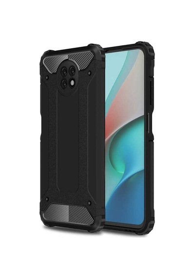 Kilifone - Xiaomi Uyumlu Redmi Note 9t - Kılıf Çift Katman Zırh Tank Crash Military Kapak - Siyah