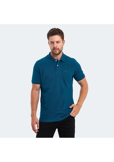 Slazenger SOHO I Erkek Polo Yaka Petrol Tişört