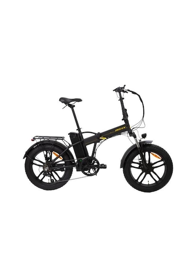 Bisan E-folding F3 20 Jant 43 Cm Kadro Hidrolik Disk Fren 7 Vites Elektrikli Bisiklet Mat Siyah Sarı