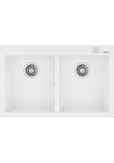 Teka Forsquare 790 Tg Çift Hazneli Tegranite + Eviye - Arctic White - 115260018