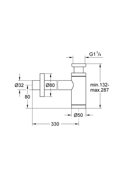 Grohe Sifon 1 1/4" 28912Gl0 Bronz