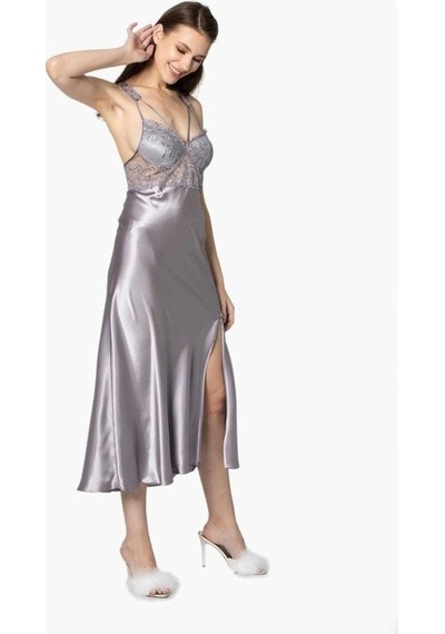 Pierre Cardin 6'Lı Uzun Gecelik Sabahlık Set 6025 Royal Renk (539665287)