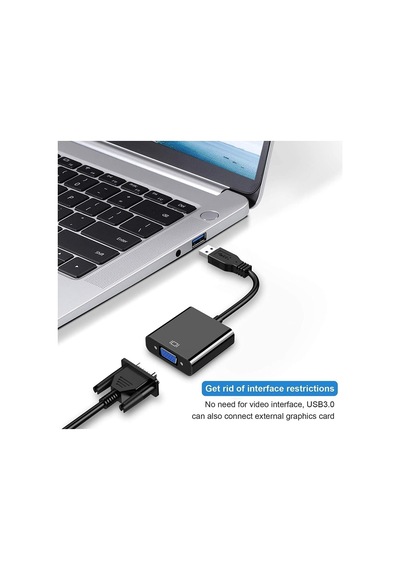 Yeni 2023 Usb 3.0 Vga Çevirici Adaptör Usb To Vga Dönüştürücü Kablo 1080p Adaptörü Dönüştürücü