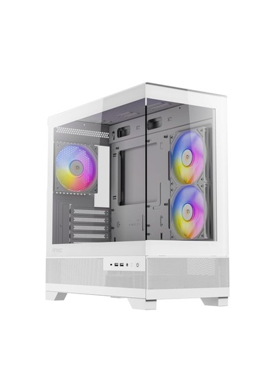 Mini Cx500m Argb Beyaz Micro-atx Mini-ıtx Bilgisayar Kasası, Temperli Cam, Argb Fanlı