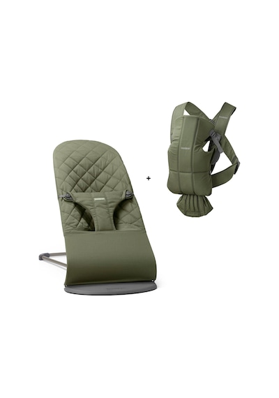Babybjörn 2'li Set Bliss Ana Kucağı & Kanguru Mini Woven Dark Green