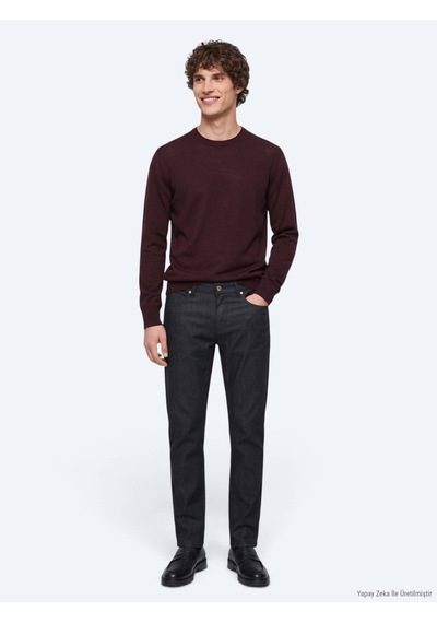 Kip Lacivert Düz Dokuma Slim Fit Spor Pamuk Karışımlı Pantolon