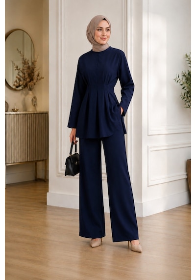 Unika Boutique Kadın Tesettür Takım Alt-üst İkili Takım Lacivert