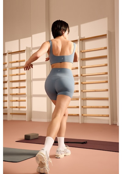 Penti LYCRA Mavi Cream Hafif Destek Kare Yaka Çıkarılabilir Pedli Spor Sütyeni