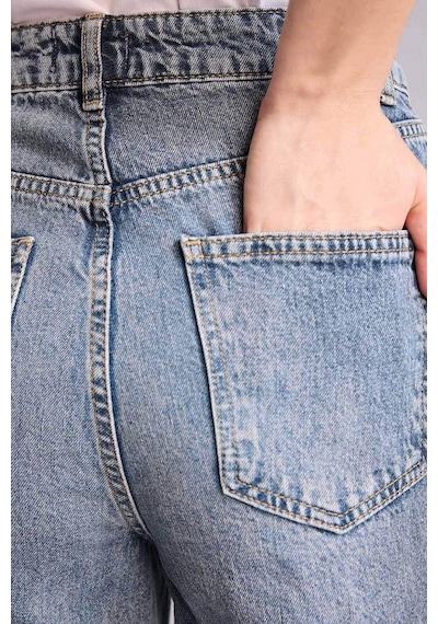 Defacto 90s Wıde Leg Yüksek Bel Jean Yıkamalı Pantolon G8835ax26spnm34 Mavi-nm34