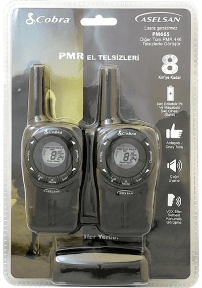 Aselsan Cobra PM665 Pmr 2'li El Telsizi Siyah