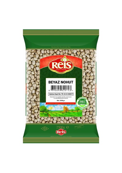 Reis Beyaz Nohut 2,5 Kg İri Taneli Yemeklik Bakliyat Tarı